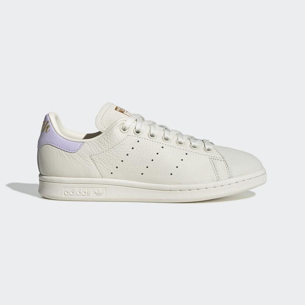 Adidas Women's Stan Smith Originals Shoes White/Purple/Gold Metal Ireland EF6840